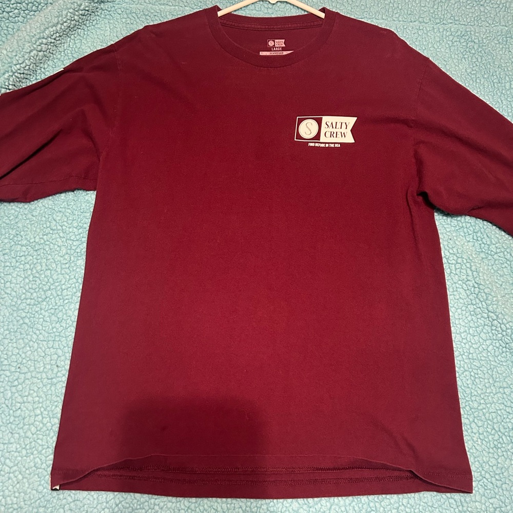 Salty Crew Men's Maroon Shirt